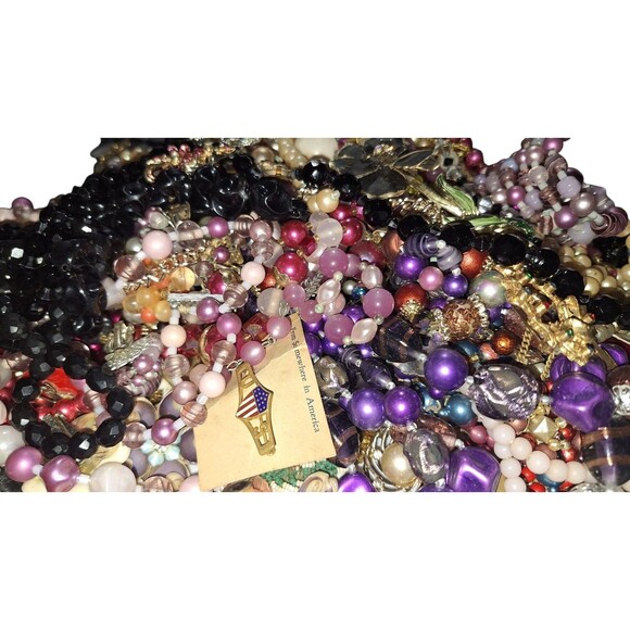 Fashion Jewelry,Unbranded Jewelry - VTG 7lbs Costume Jewelry Lot – Faux Pearls Necklaces, Bracelets & Earrings